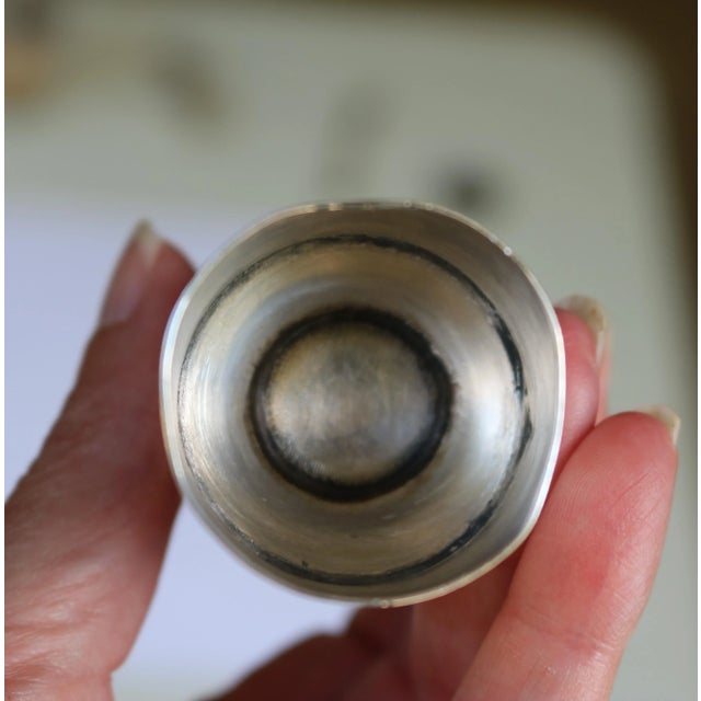 Late 20th Century Rare Silver Plate Sanborns Double Jigger Holloware Barware With Etched Design For Sale In Cincinnati - Image 6 of 8