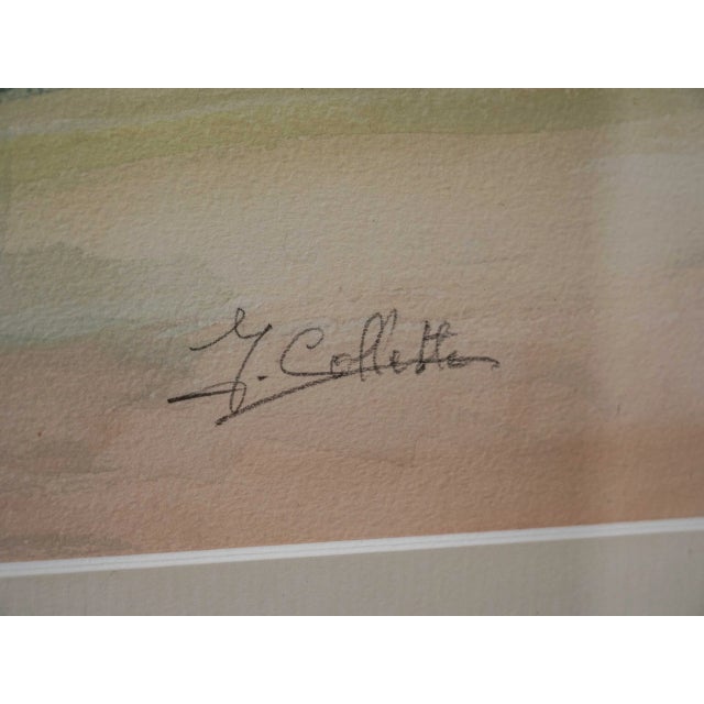 L. Collette, Landscape Painting, Watercolor For Sale - Image 3 of 6