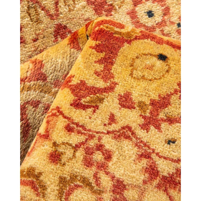 Textile Mogul, One-of-a-Kind Hand-Knotted Area Rug - Orange, 6' 3" x 9' 2" For Sale - Image 7 of 8