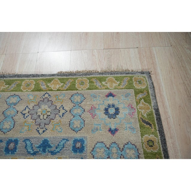 2020s 8x10 Maya Kazak Charcoal Traditional Geometric Hand Knotted Wool Carpet Rug For Sale - Image 5 of 6