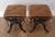 Neoclassical Neoclassical X-Frame Stools With Leather Cushions - A Pair For Sale - Image 3 of 17