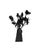 Mid-Century Modern Late 20th Century Avant-Garde Hand-Forged Wrought Iron Rose Sculpture & Textured Metal Vessel For Sale - Image 3 of 10