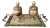 Late 19th century Vintage Marble, Bronze & Enamel Double Inkwell - Set of 3 For Sale