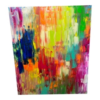 Robert Cornman Original Colorful Abstract Painting, Untitled For Sale