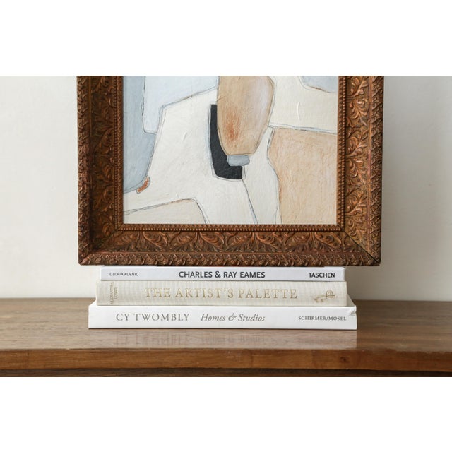 Original Framed Abstract Painting in Antique Gold Frame For Sale - Image 14 of 15