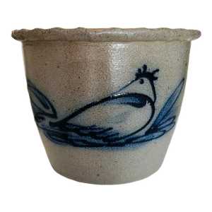 1980 Vintage Handmade Blue Pottery Rowe Pottery Cambridge Wisconsin Pot
