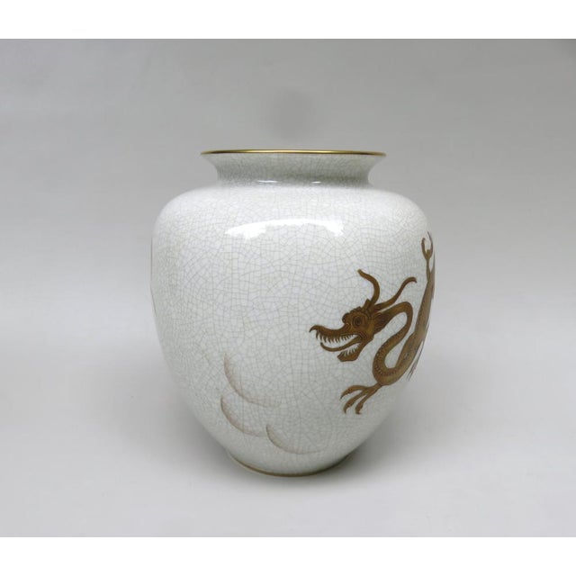 Ceramic Vase with Dragon by A. Geigenmüller for H&C Heinrich, 1940s For Sale - Image 7 of 18