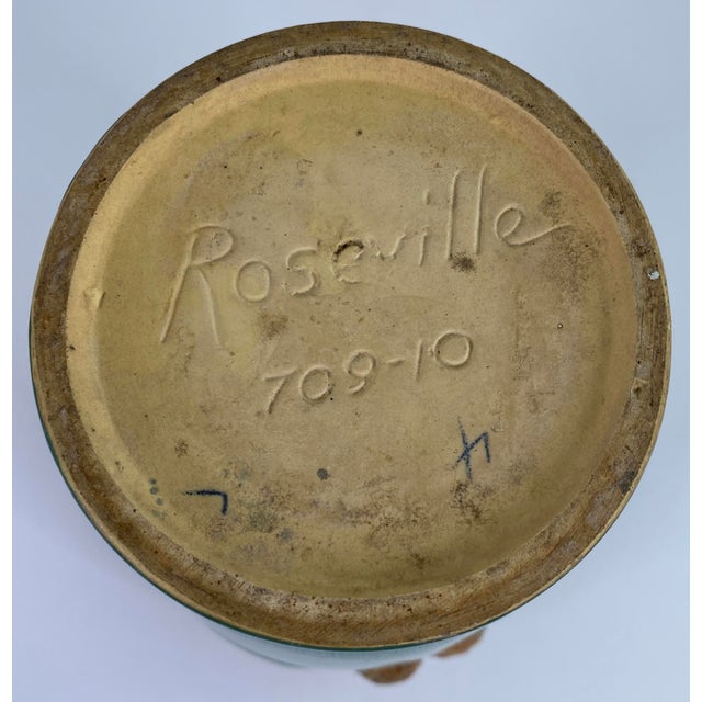 Art Deco Roseville Pinecone Art Pottery Vase, Green Glaze, American Art Deco, Circa 1930 For Sale - Image 3 of 13