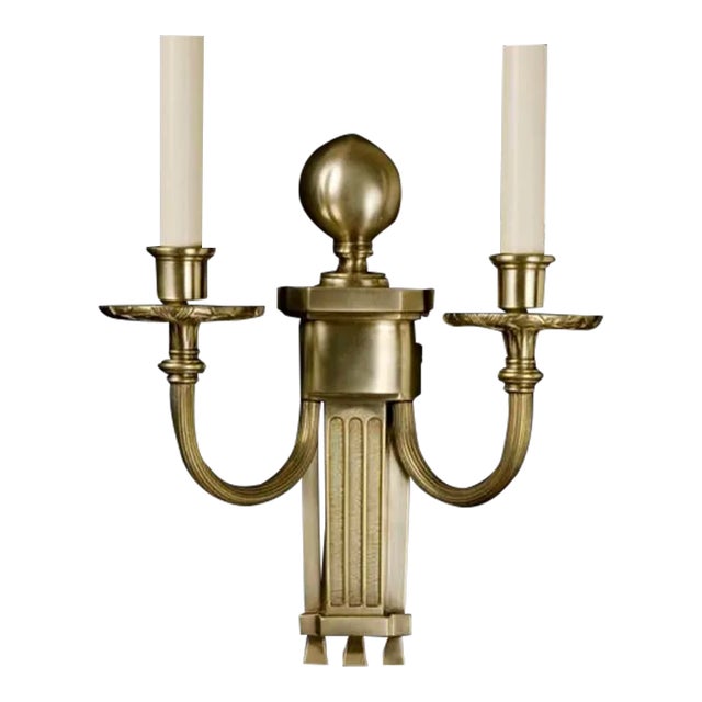 Capitale Sconce in Brass Finish For Sale