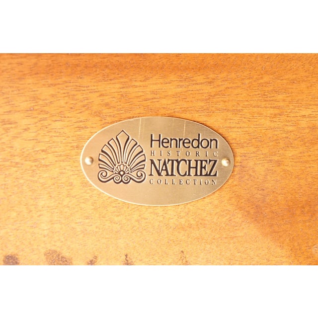Henredon Furniture Historical Natchez Collection Solid Mahogany Traditional 29" Round Pie Crust Tilt-Top Accent End Table 1-2-28/96 For Sale - Image 12 of 14