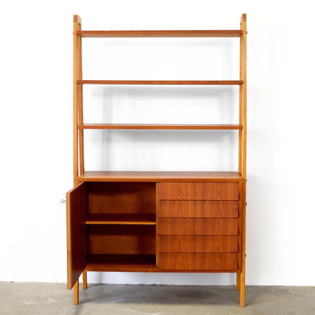 Wood 1950s Scandinavian Teak Room Divider / Bookcase For Sale - Image 7 of 9