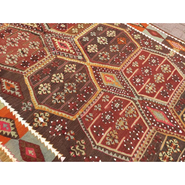 Vintage Kilim Rug - 64" X 141" For Sale - Image 10 of 13