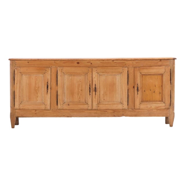Unusual Belgian Pine and Oak Sideboard, Late 19th C. For Sale