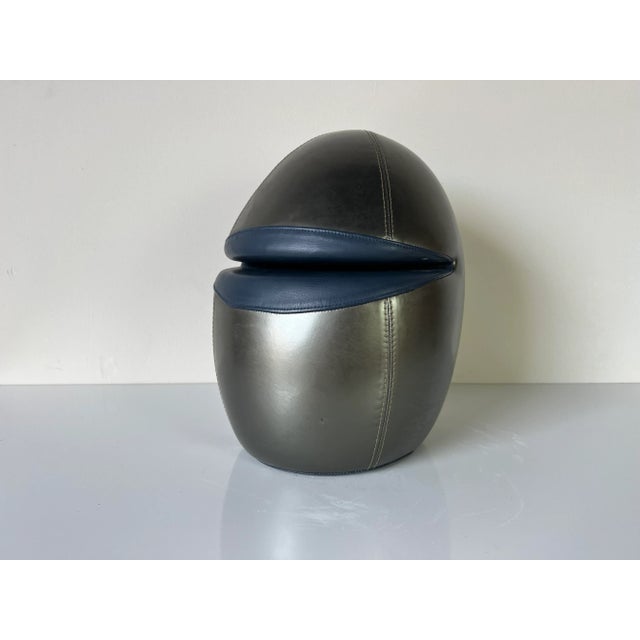 80's Postmodern Italian Leather Sculpture For Sale - Image 9 of 11