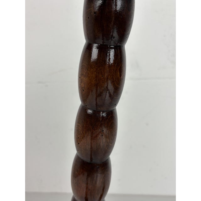 Wood Mid-Century Turned Wood Bobbin Stool in the style of Charles Dudouyt, France, 1950s For Sale - Image 7 of 18
