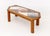 Wood Modern Asymmetrical Marble Top Coffee Table For Sale - Image 7 of 9