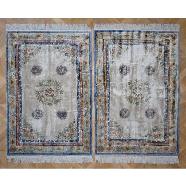 All-Silk Chinese Rugs, Set of 2 For Sale - Image 12 of 12
