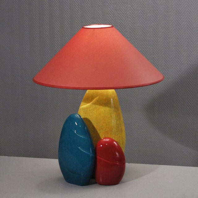 Large Pebble Ceramic Table Lamp by François Chatain, France, 1990s For Sale - Image 14 of 14