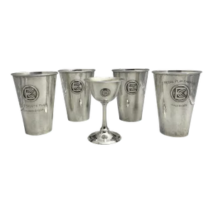 1930s Sterling Silver Art Deco Mint Julep Cups