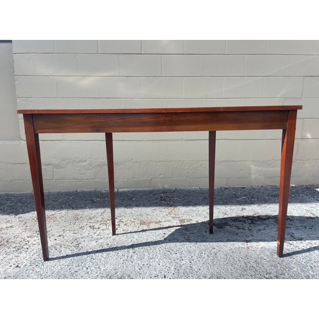 Councill Craftsmen Inlaid Mahogany Hepplewhite Demilune Console Table