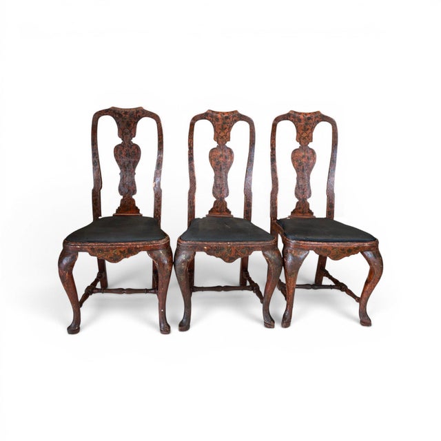 18th Century Rococo Set of 6 Painted Dining Chairs From Lucca For Sale - Image 10 of 10