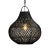 Contemporary Organic Modern Black Wicker Bawang Pendant Light Small For Sale - Image 3 of 8