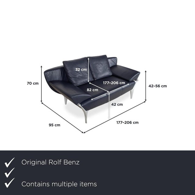 This set consists of a loveseat, an armchair, and a glass coffee table by Rolf Benz. The loveseat from the 1600 series...