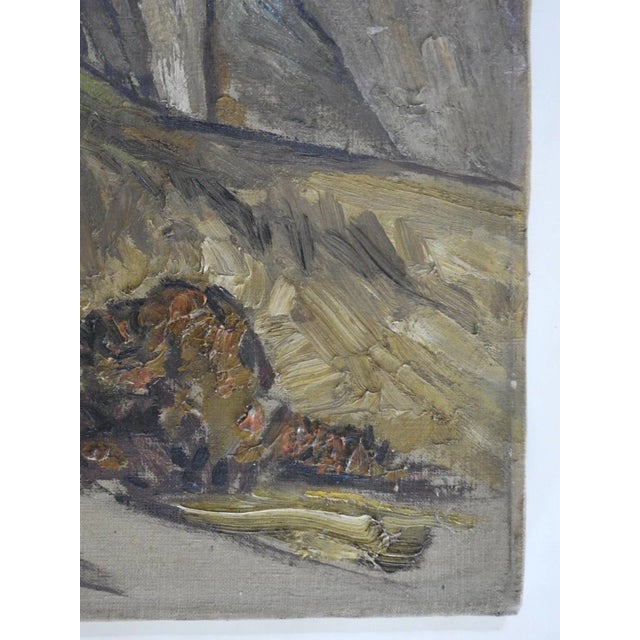 Early 20th Century Impressionist Rocky Mountain Landscape Painting For Sale - Image 4 of 8