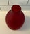 V. Nason & Co. Murano v. Nason & Co. Satin Red Glass Bottle With Amber Stopper, Italy – 8” For Sale - Image 4 of 7