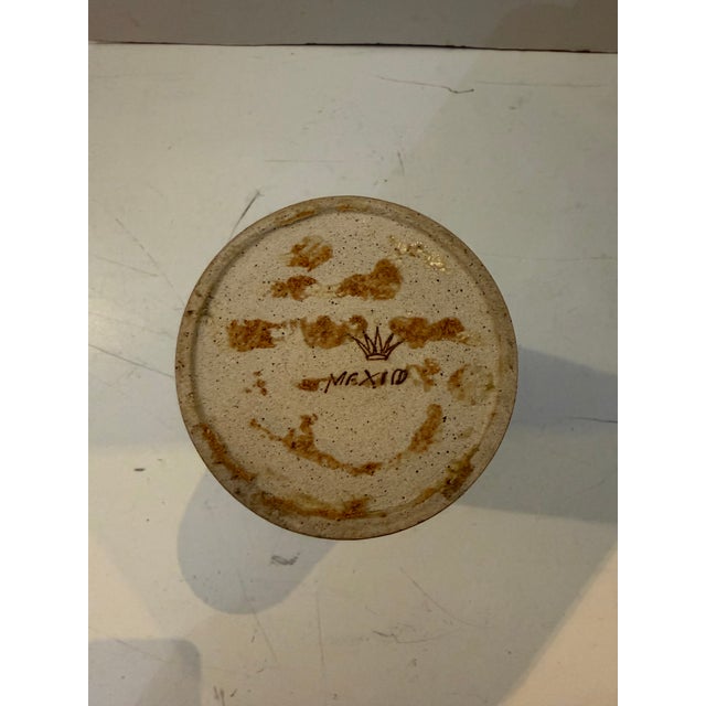 Ceramic Vintage Mexican Hand-Painted Ceramic Vessel For Sale - Image 7 of 7
