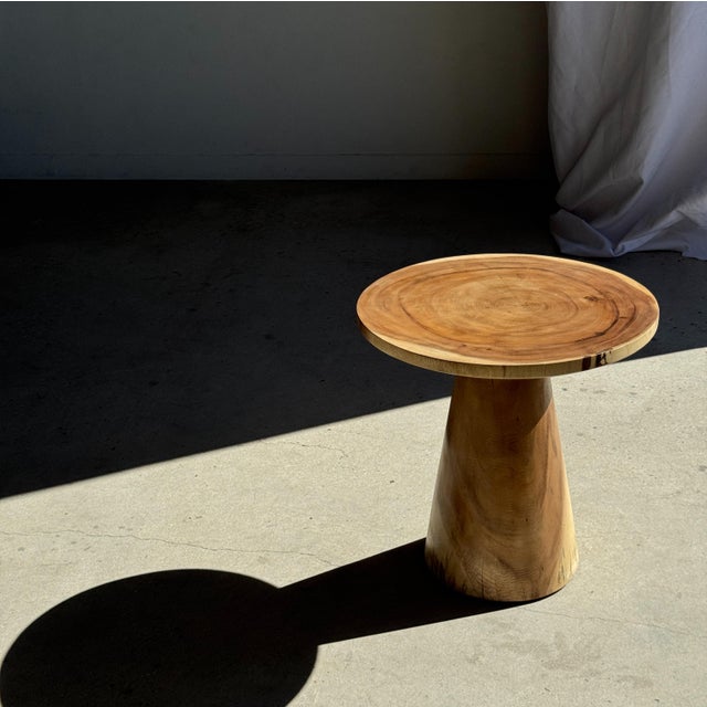 Side Table in Natural Suar Wood, 1980s For Sale - Image 10 of 18