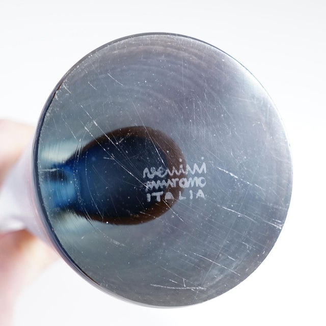 Glass Vintage Venini Candle Holder With Inciso Decoration, Paolo Venini, Murano 1956 For Sale - Image 7 of 8