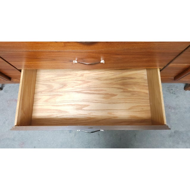 1960s Walnut Original Mid Century Modern Tall Dresser Highboy For Sale - Image 10 of 13