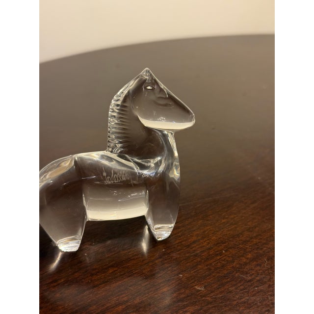 1980s Baccarat Crystal Trojan Horse Figurine For Sale - Image 5 of 12