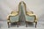 Vintage French Country Provincial High Back Walnut Arm Chairs (A) - A Pair For Sale - Image 12 of 12