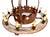 Vintage Round Iron Quatrefoil Chandelier For Sale - Image 14 of 18
