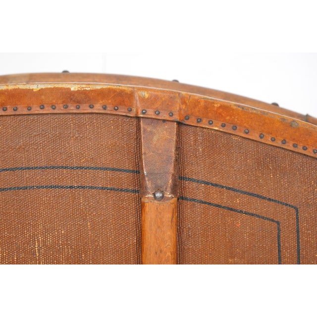 Antique Wood Arched Steamer Wardrobe Trunk For Sale - Image 15 of 16