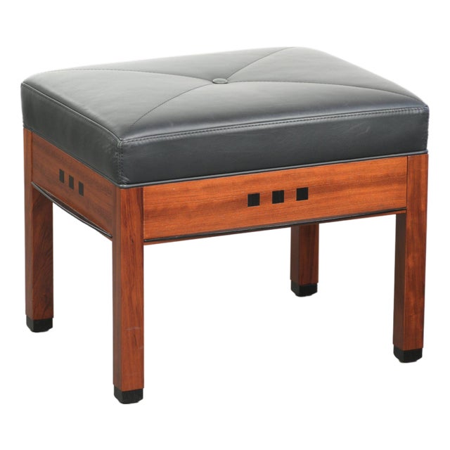 Ottoman in Black Cowhide Leather from Schuitema For Sale