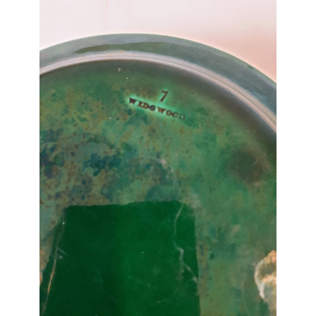 Shabby Chic Vintage Green Wedgwood Majolica Basket Weave Plate For Sale - Image 3 of 8