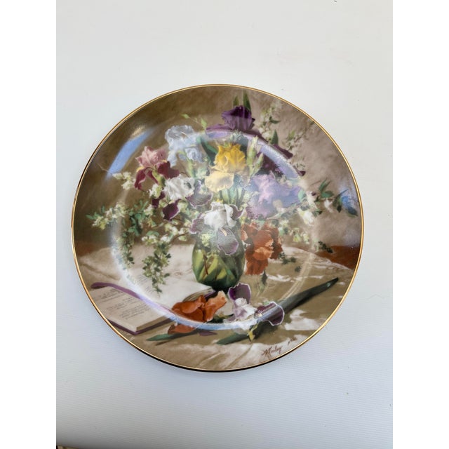 French Country 1989 French Country Style Veonne Morley Decorative Cabinet or Wall Plate For Sale - Image 3 of 5