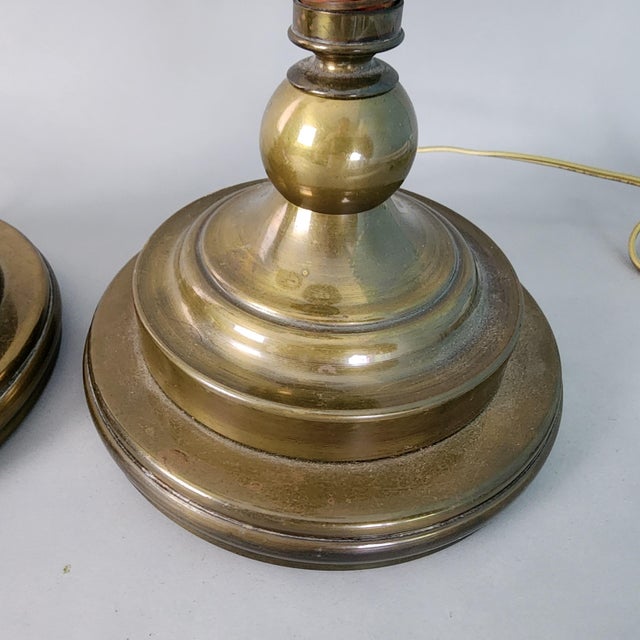 Hart & Associates Table Lamps Brass & Bamboo Vintage Pair For Sale - Image 14 of 15