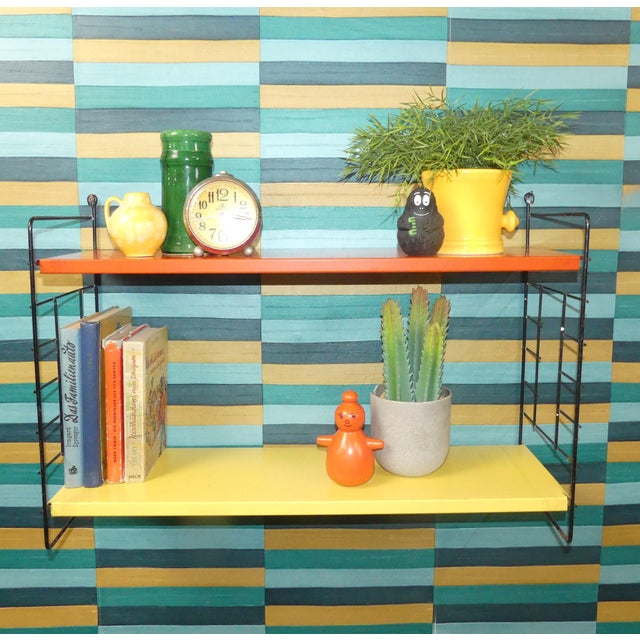 Small Vintage Metal String Shelf, 1960s For Sale - Image 4 of 13