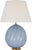 Transitional Julie Neill by Visual Comfort Signature Talia Medium Cordless Table Lamp in Blue with Linen Shade For Sale - Image 3 of 3
