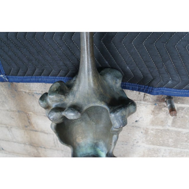 Nita Sunderland "Standing Woman" Cast Bronze Abstract Modern Sculpture 60" For Sale - Image 10 of 12