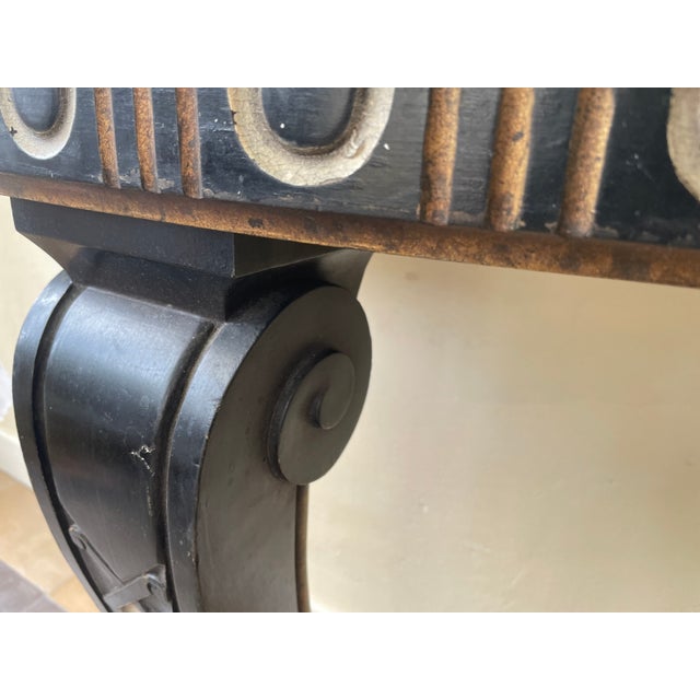 French Console Table with Faux Marble Top, 1880s For Sale - Image 6 of 18