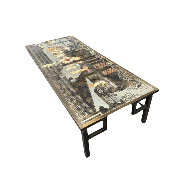Metal Mid 20th Century Philip and Kelvin LaVerne Chin Ying Bronze Coffee Table With Reverse Ordered and Misspelled Signature For Sale - Image 7 of 11