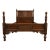 Berkey & Gay Style Antique English Jacobean Carved Walnut and Burl Wood Twin Size Bed, Circa 1920s For Sale