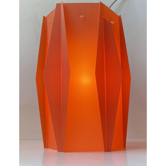1960s Mid-Century Orange Harlequin Hanging Lamp by Lars Eiler Schiøler for Hoyrup, 1960s For Sale - Image 5 of 10