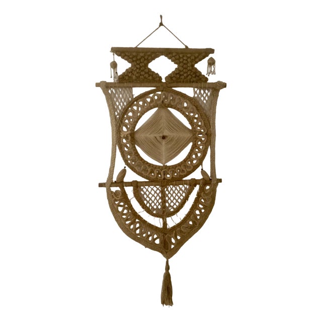 Folks Art Design Wall Hanger, 1960s For Sale