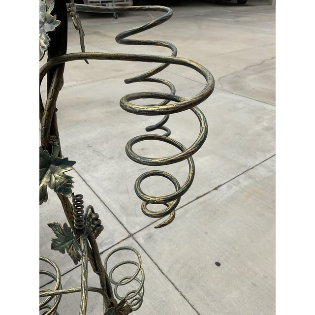 Vintage Sculptural Grapevine Wrought Iron Wine Rack, 51” Tall For Sale In San Diego - Image 6 of 9